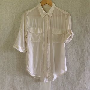 Equipment silk short sleeve blouse